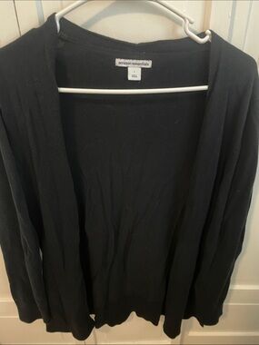 Amazon Essentials Black Open-Front Knit Cardigan